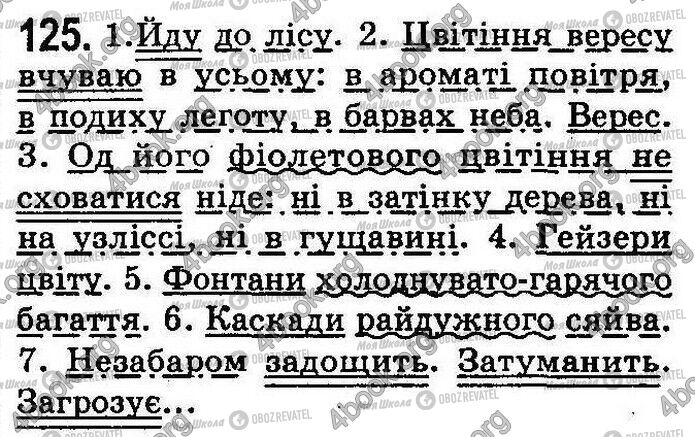 ГДЗ Українська мова 8 клас сторінка 125